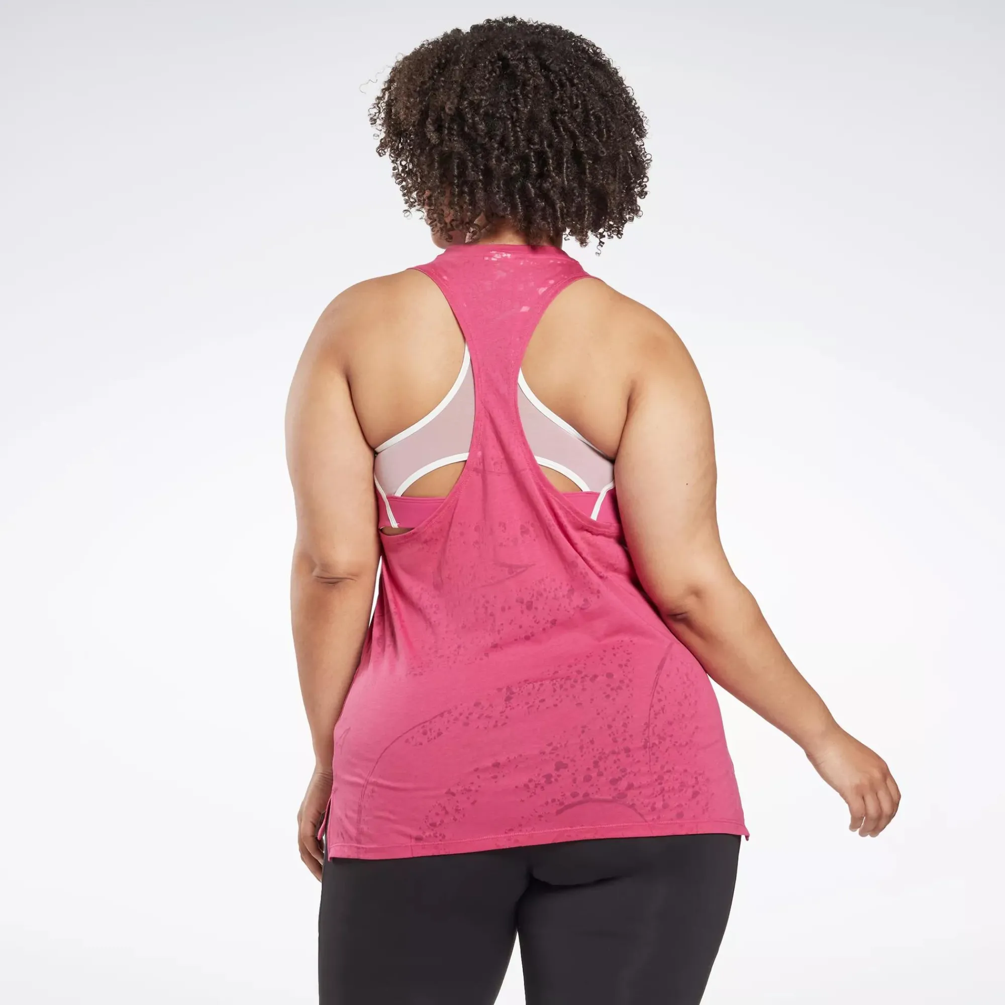 Tank Tops|Reebok Tank Tops Burnout Tank Top (Plus Size)