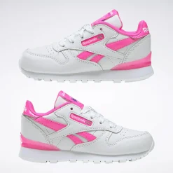 Big Kids' Shoes (Sizes 3.5-7)|Reebok Big Kids' Shoes (Sizes 3.5-7) Classic Leather Step 'N' Flash Shoes - Preschool