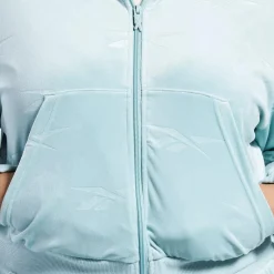 Hoodies & Sweatshirts|Reebok Hoodies & Sweatshirts Classics Energy Q4 Velour Zip-Up Sweatshirt (Plus Size)