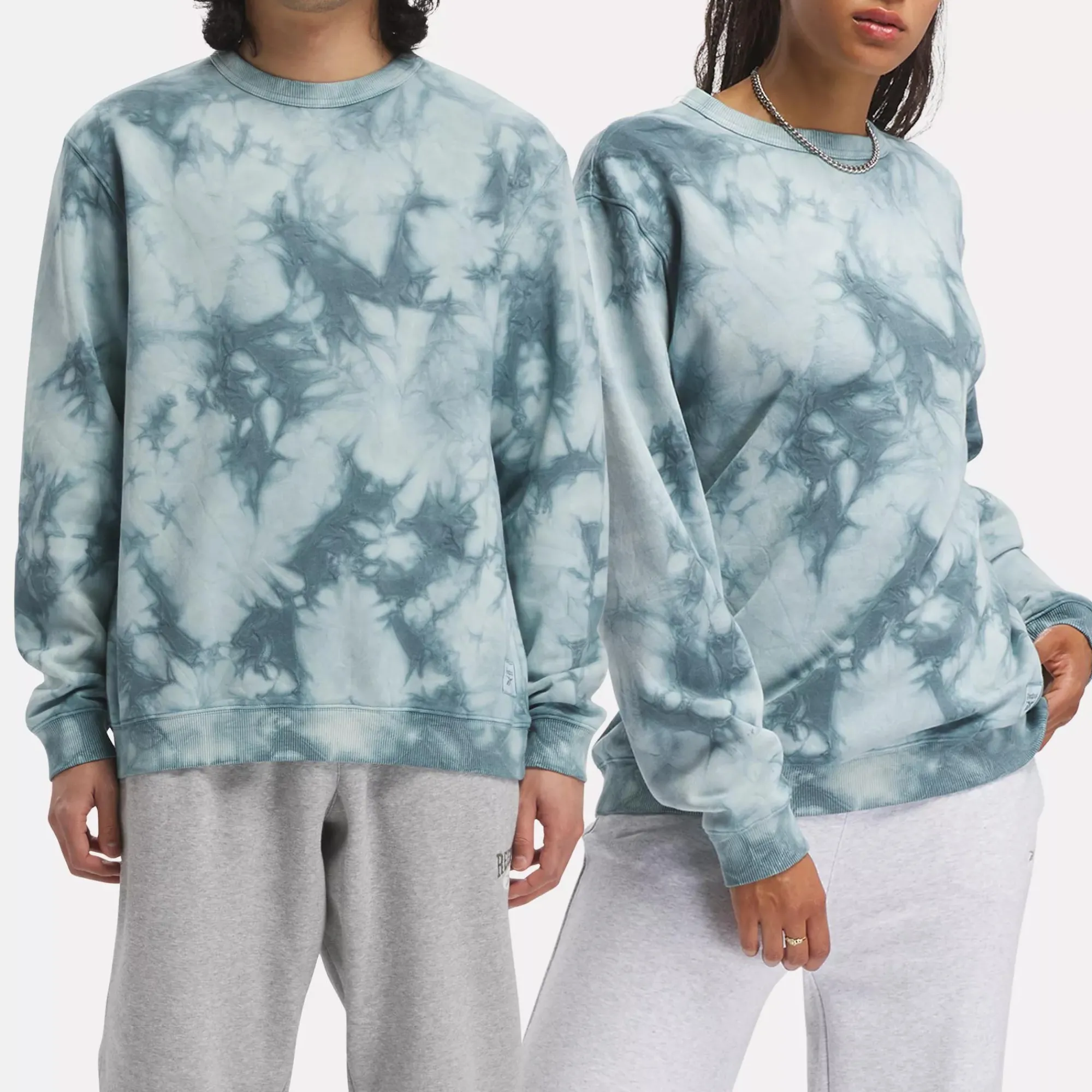 Hoodies & Sweatshirts|Reebok Hoodies & Sweatshirts Classics Natural Dye Marble Crew Sweatshirt