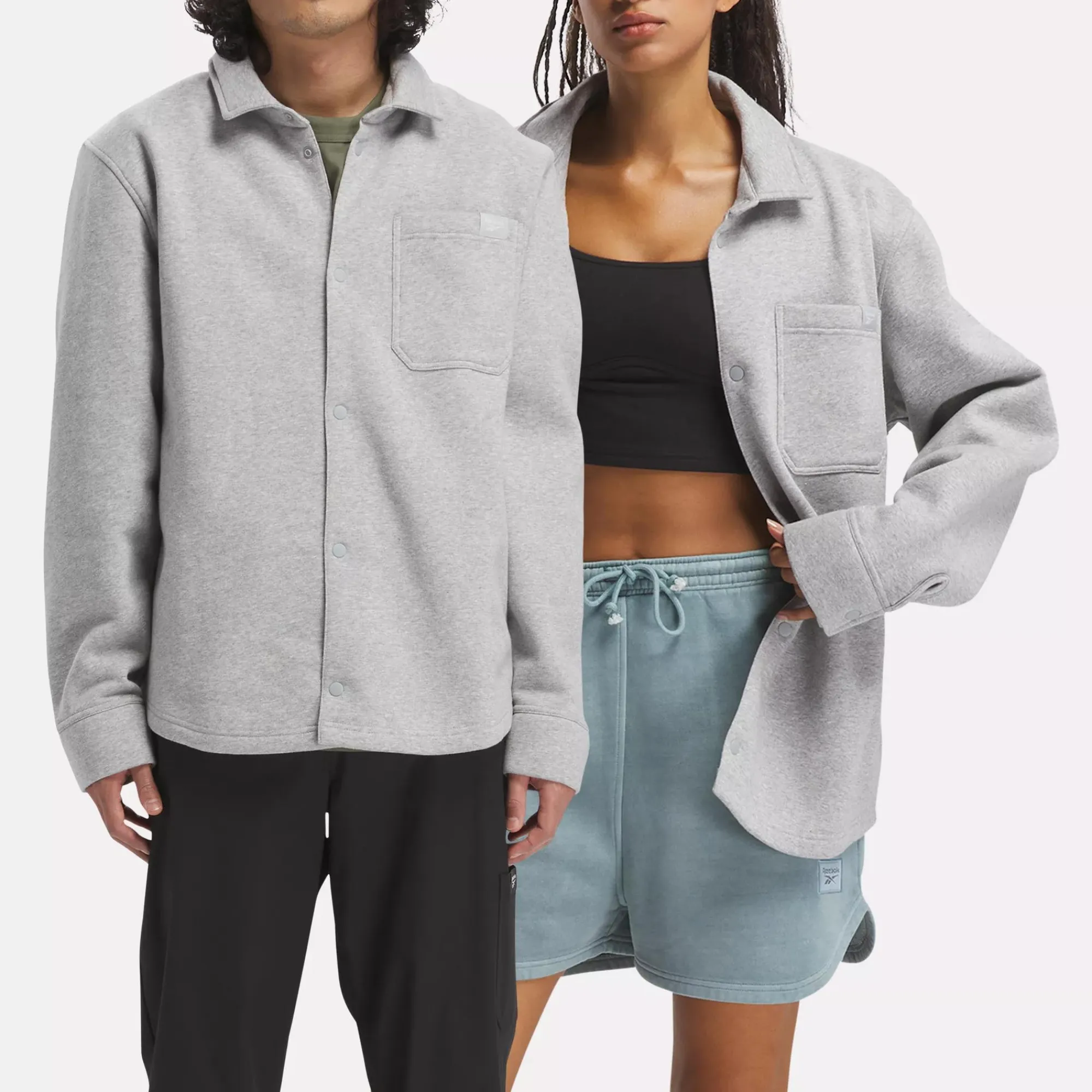 Tops & T-Shirts|Reebok Tops & T-Shirts Classics Wardrobe Essentials Fleece Overshirt