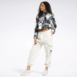 Hoodies & Sweatshirts|Reebok Hoodies & Sweatshirts Classics Winter Print Half-Zip Sweatshirt