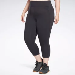 Leggings & Tights|Reebok Leggings & Tights Lux 3/4 Leggings (Plus Size)