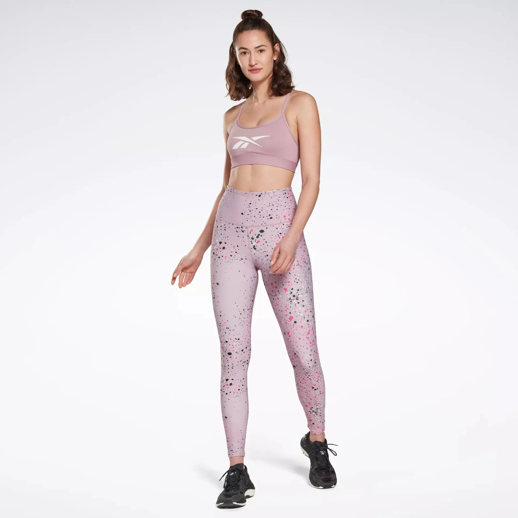 Leggings & Tights|Reebok Leggings & Tights Lux 2.0 Multi-Colored Speckle Leggings