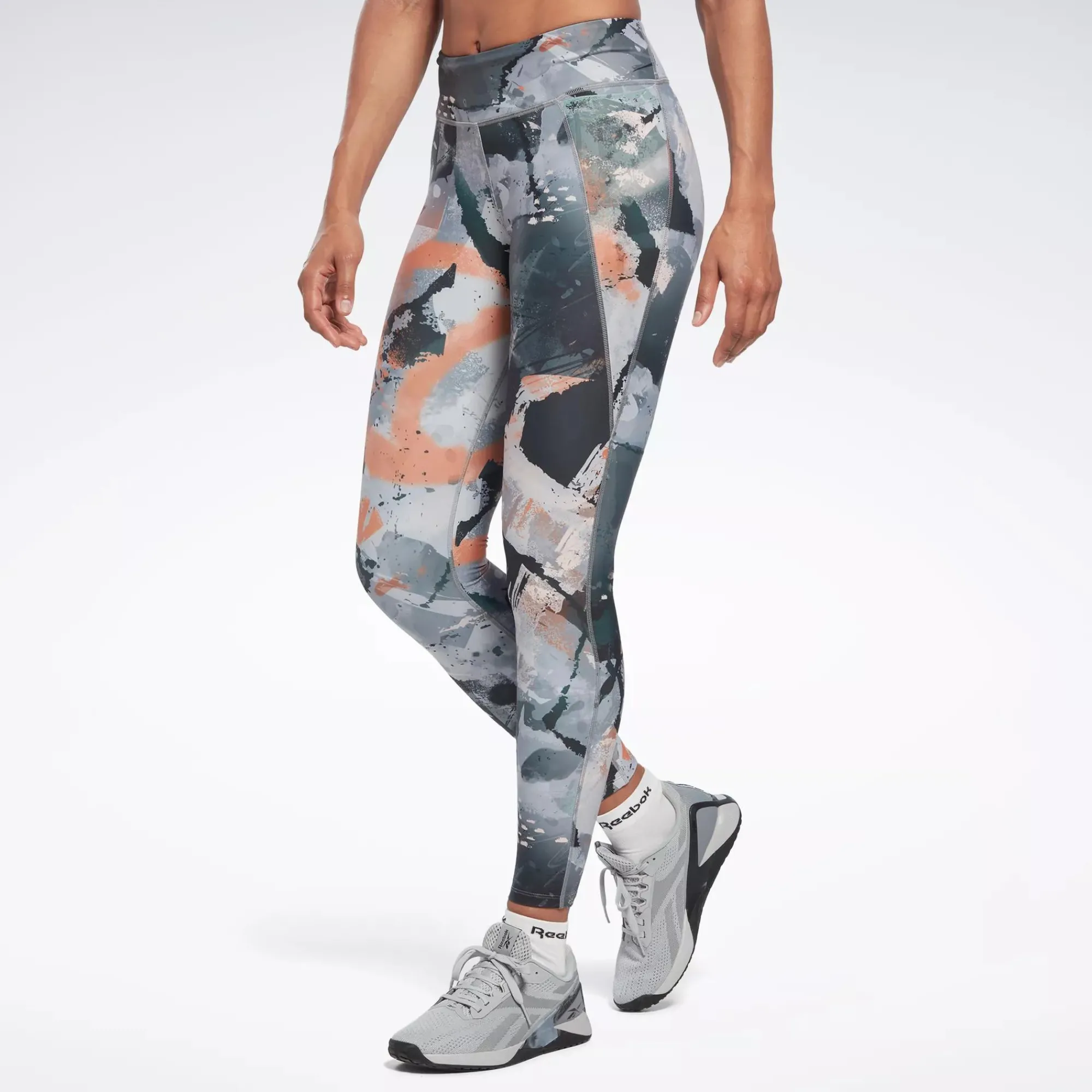 Leggings & Tights|Reebok Leggings & Tights Lux Allover Print Bold Leggings
