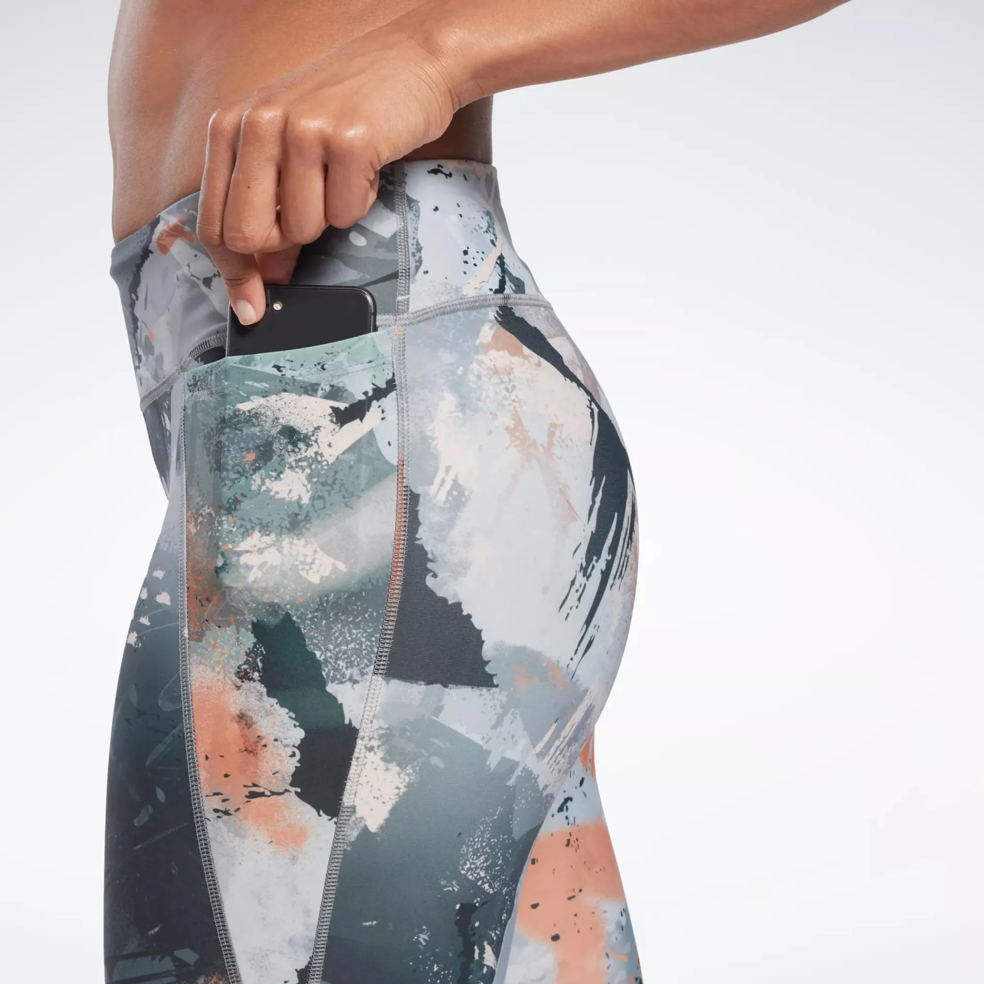 Leggings & Tights|Reebok Leggings & Tights Lux Allover Print Bold Leggings