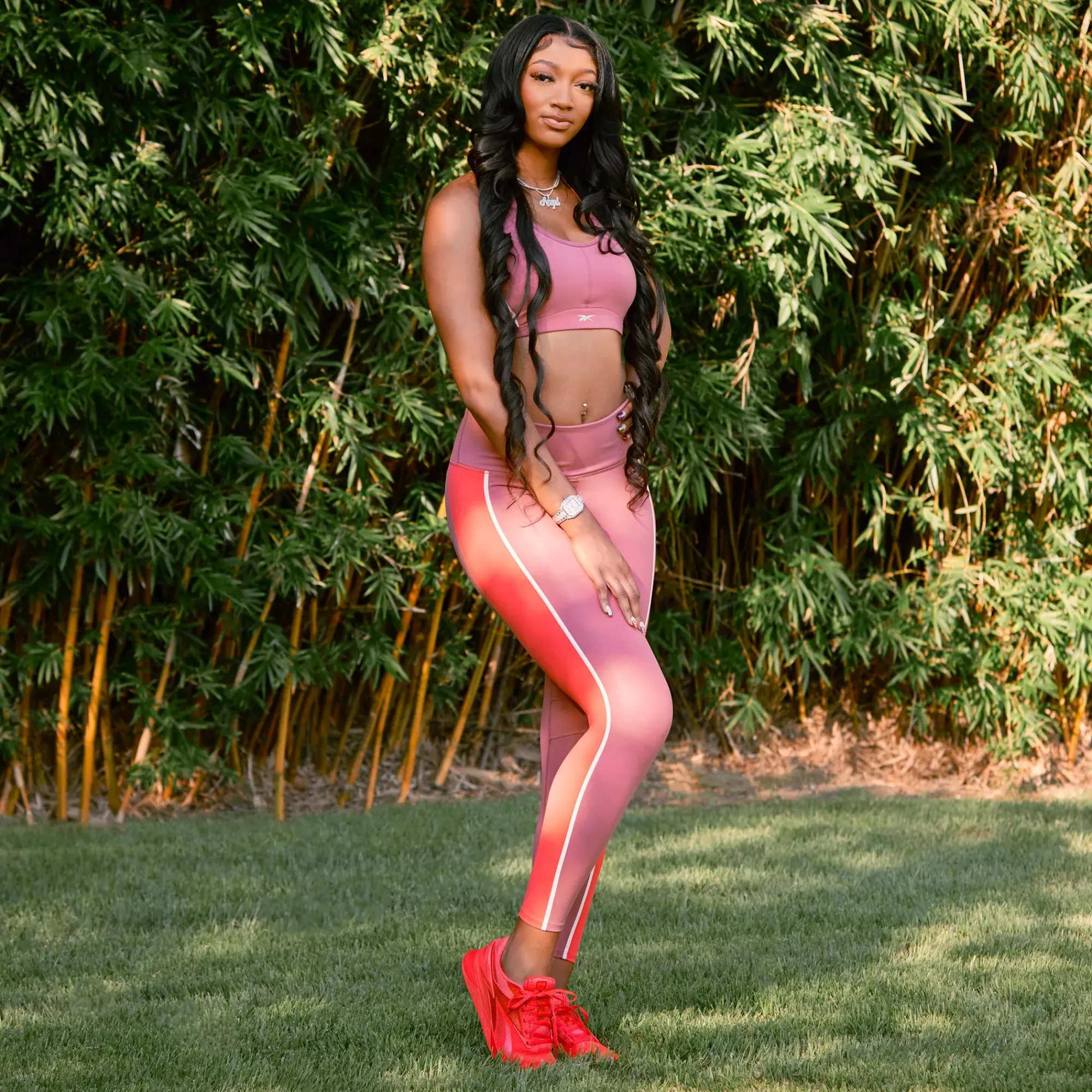 Yoga|Reebok Yoga Lux High-Rise Colorblock Leggings