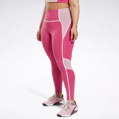 Leggings & Tights|Reebok Leggings & Tights Lux High-Rise Colorblock Leggings (Plus Size)