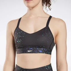 Sports Bras|Reebok Sports Bras Lux Multi-Colored Speckle Strappy Bra