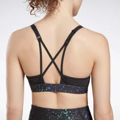 Sports Bras|Reebok Sports Bras Lux Multi-Colored Speckle Strappy Bra