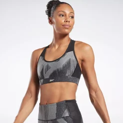 Sports Bras|Reebok Sports Bras Lux Perform Allover Print Racer Bra