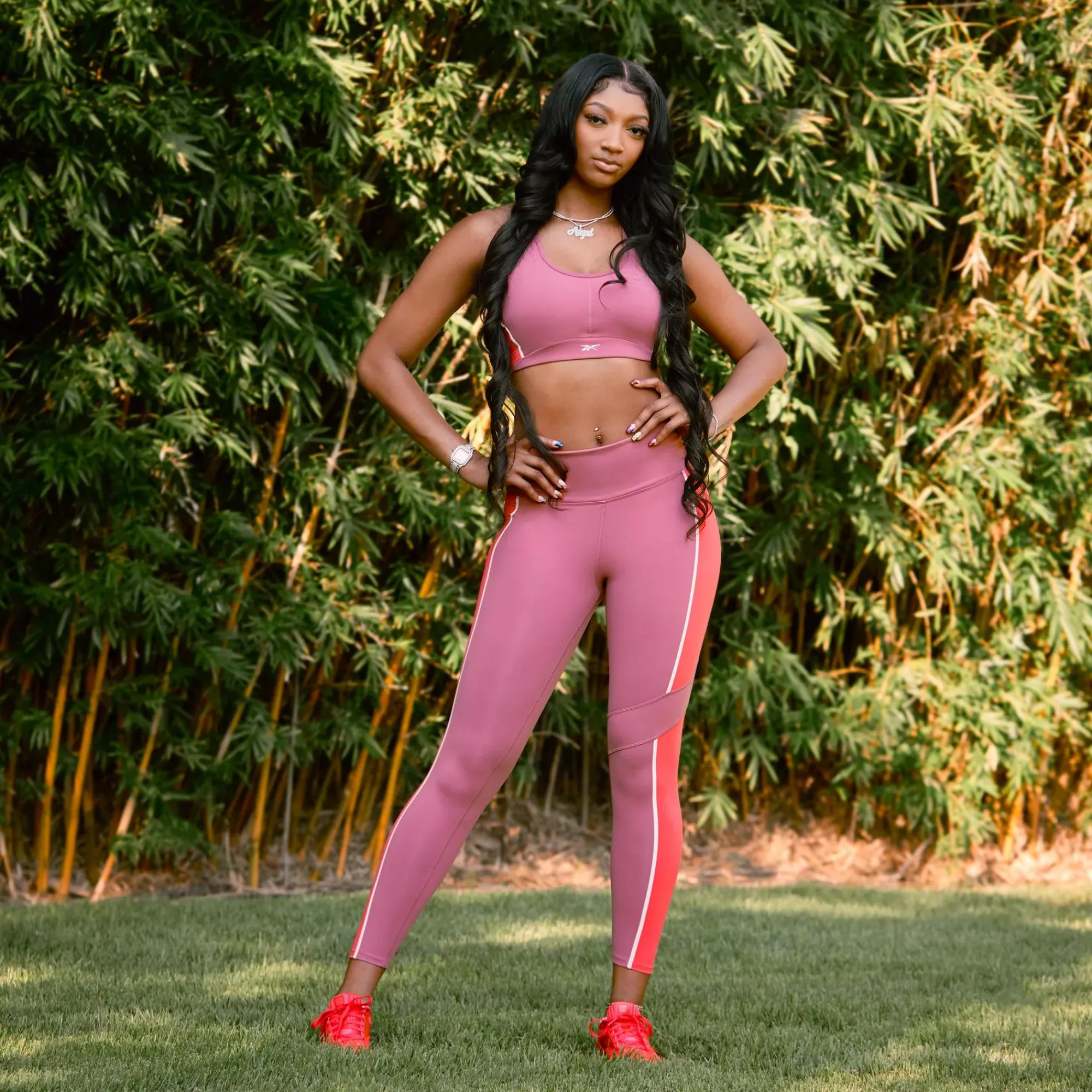 Yoga|Reebok Yoga Lux Racer Padded Colorblock Bra