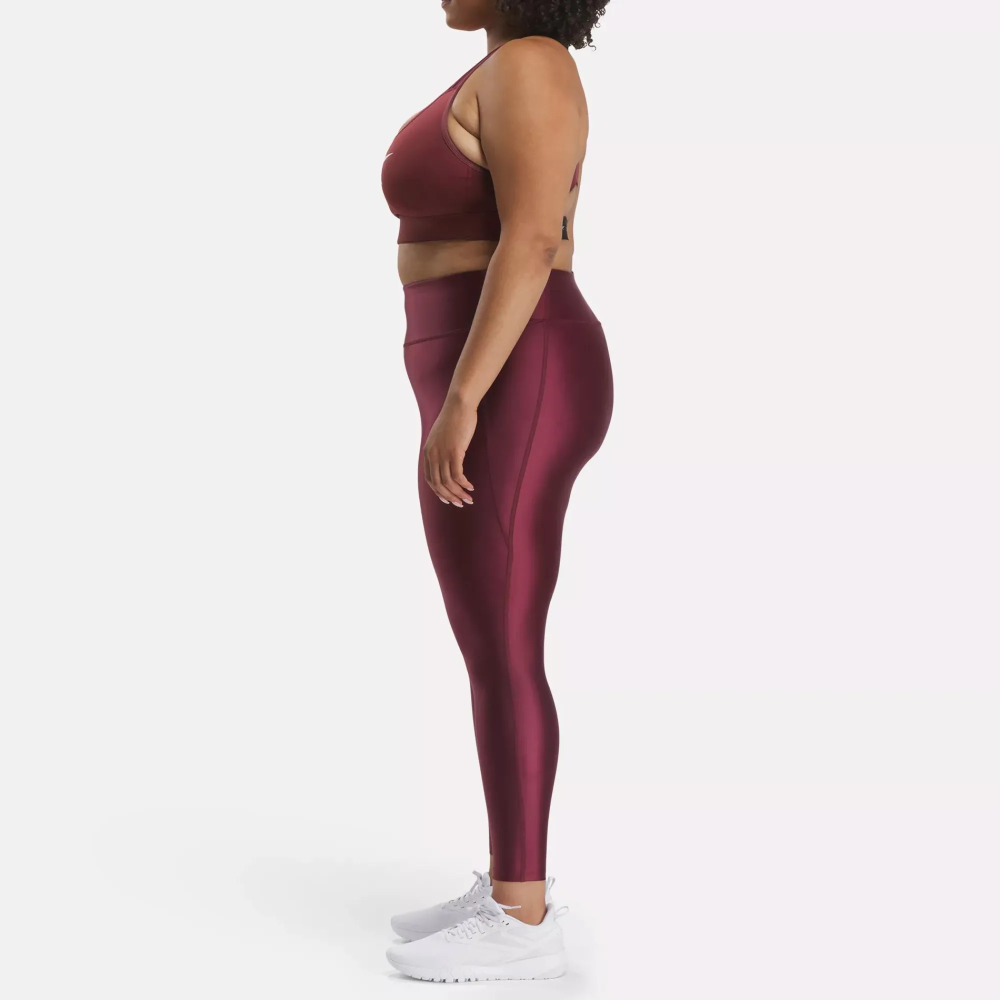 Leggings & Tights|Reebok Leggings & Tights Lux Shine High-Rise Leggings (Plus Size)