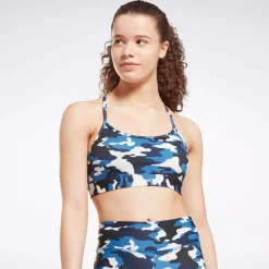 Sports Bras|Reebok Sports Bras Lux Skinny Strap Camo Print Sports Bra