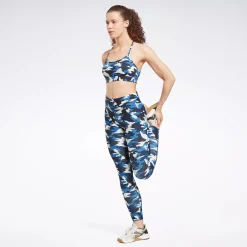Sports Bras|Reebok Sports Bras Lux Skinny Strap Camo Print Sports Bra