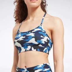 Sports Bras|Reebok Sports Bras Lux Skinny Strap Camo Print Sports Bra