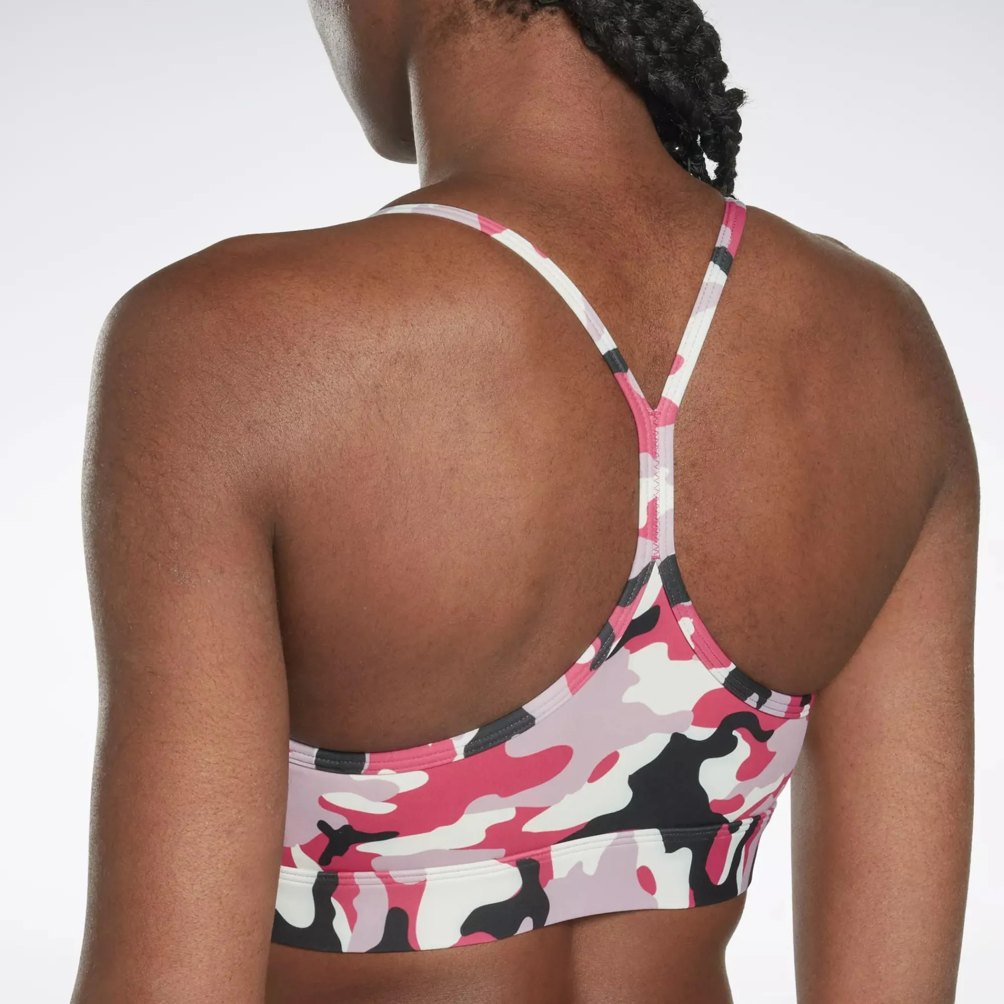 Sports Bras|Reebok Sports Bras Lux Skinny Strap Camo Print Sports Bra