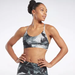 Sports Bras|Reebok Sports Bras Lux Strappy Allover Print Bold Bra