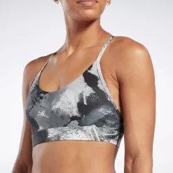 Sports Bras|Reebok Sports Bras Lux Strappy Allover Print Bold Bra
