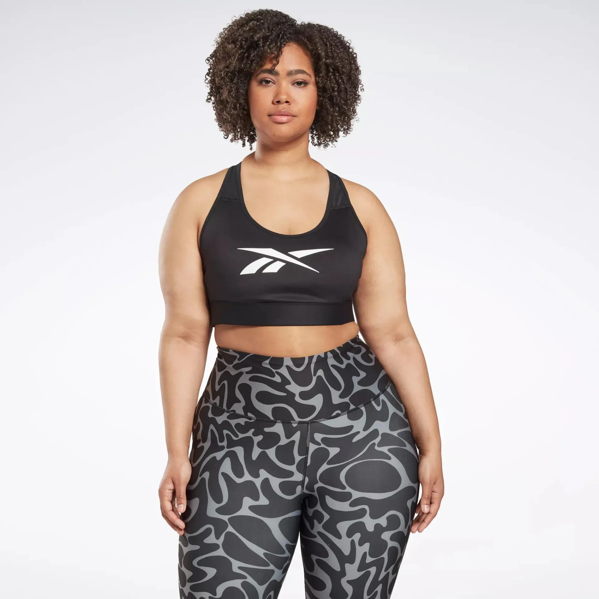 Yoga|Reebok Yoga Lux Vector Racer Sports Bra (Plus Size)