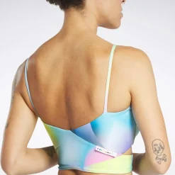 Tops & T-Shirts|Reebok Tops & T-Shirts Pride Allover Print Bra Top