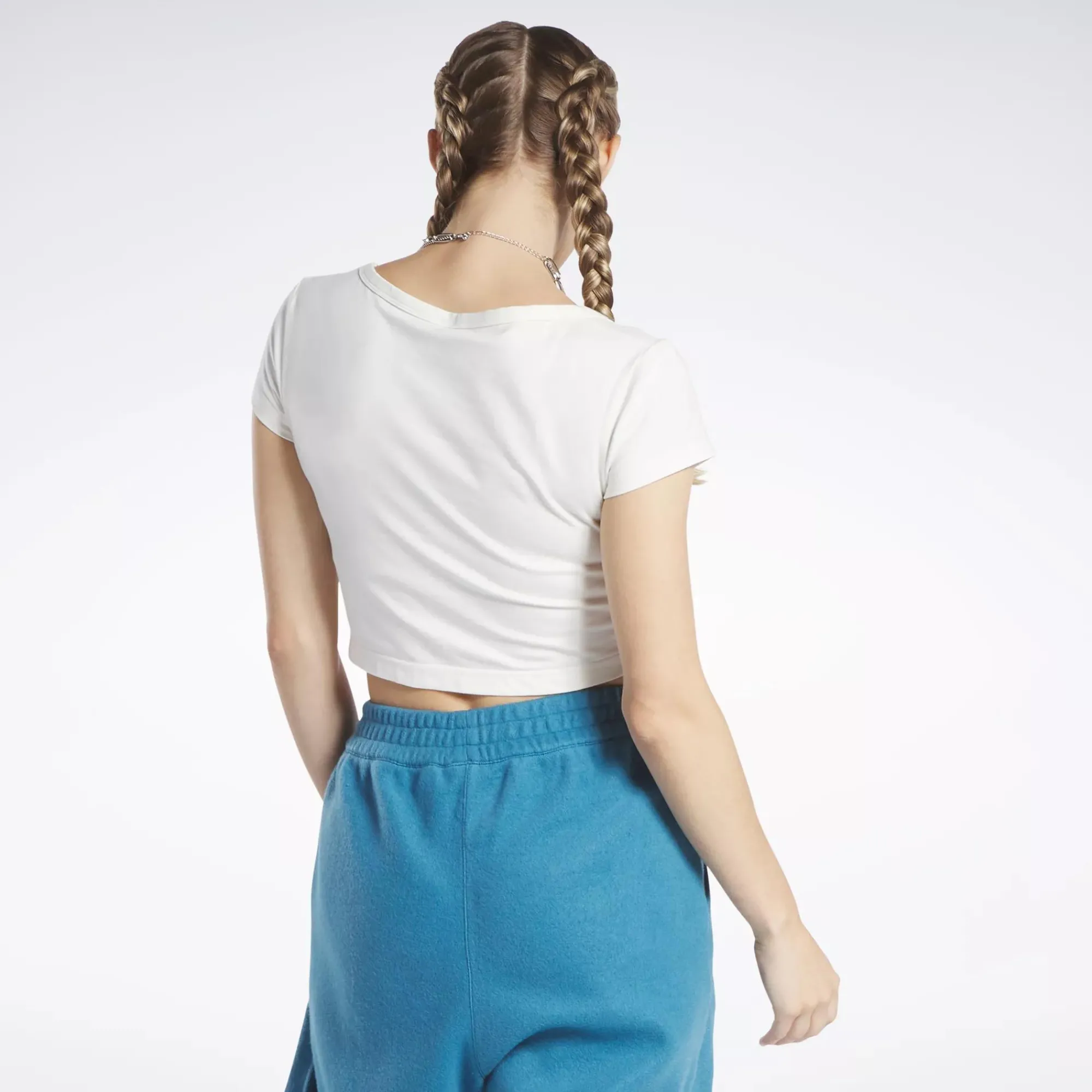 Tops & T-Shirts|Reebok Tops & T-Shirts Classics Cropped Jersey T-Shirt