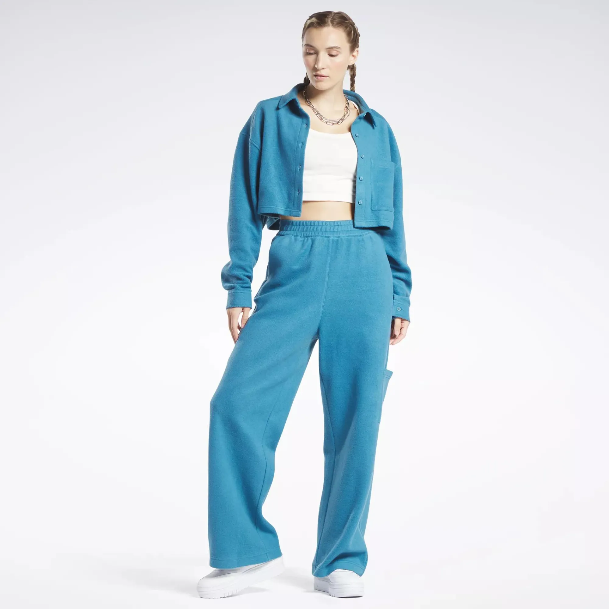 Pants & Sweatpants|Reebok Pants & Sweatpants Classics Reverse Fleece Wide Leg Pants