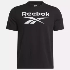 Tops & T-Shirts|Reebok Tops & T-Shirts Identity Big Stacked Logo T-Shirt