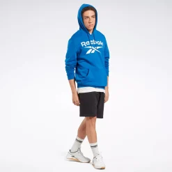 Hoodies & Sweatshirts|Reebok Hoodies & Sweatshirts Identity Fleece Stacked Logo Pullover Hoodie