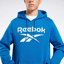 Hoodies & Sweatshirts|Reebok Hoodies & Sweatshirts Identity Fleece Stacked Logo Pullover Hoodie