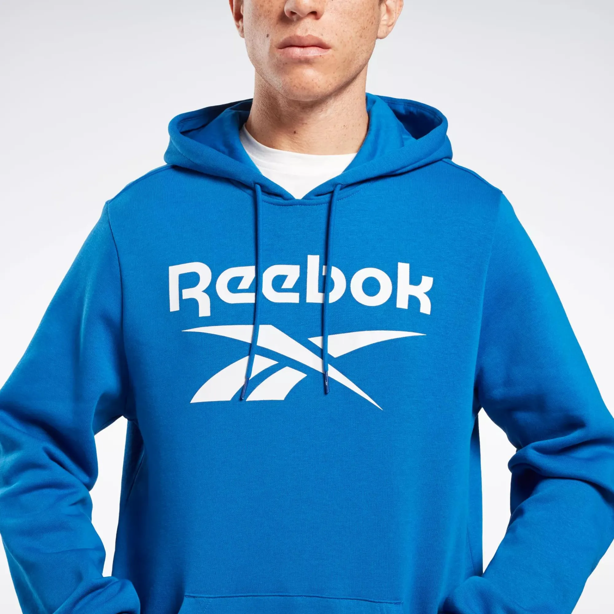 Hoodies & Sweatshirts|Reebok Hoodies & Sweatshirts Identity Fleece Stacked Logo Pullover Hoodie
