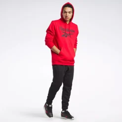 Hoodies & Sweatshirts|Reebok Hoodies & Sweatshirts Identity Fleece Stacked Logo Pullover Hoodie
