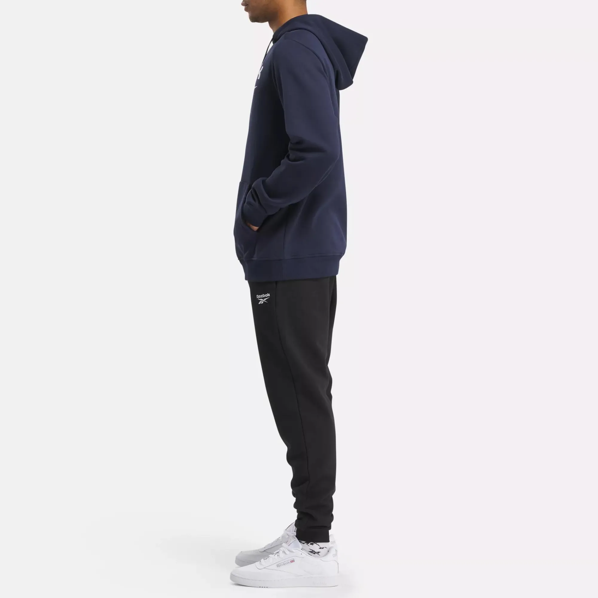 Hoodies & Sweatshirts|Reebok Hoodies & Sweatshirts Identity Fleece Stacked Logo Pullover Hoodie