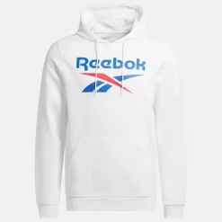 Hoodies & Sweatshirts|Reebok Hoodies & Sweatshirts Identity Fleece Stacked Logo Pullover Hoodie