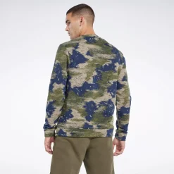 Hoodies & Sweatshirts|Reebok Hoodies & Sweatshirts Identity Modern Camo Fleece Crew Sweatshirt