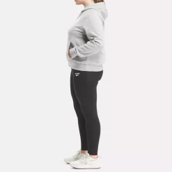 Loungewear|Reebok Loungewear Identity Small Logo Fleece Full-Zip Sweatshirt (Plus Size)