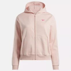 Loungewear|Reebok Loungewear Identity Small Logo Fleece Full-Zip Sweatshirt (Plus Size)