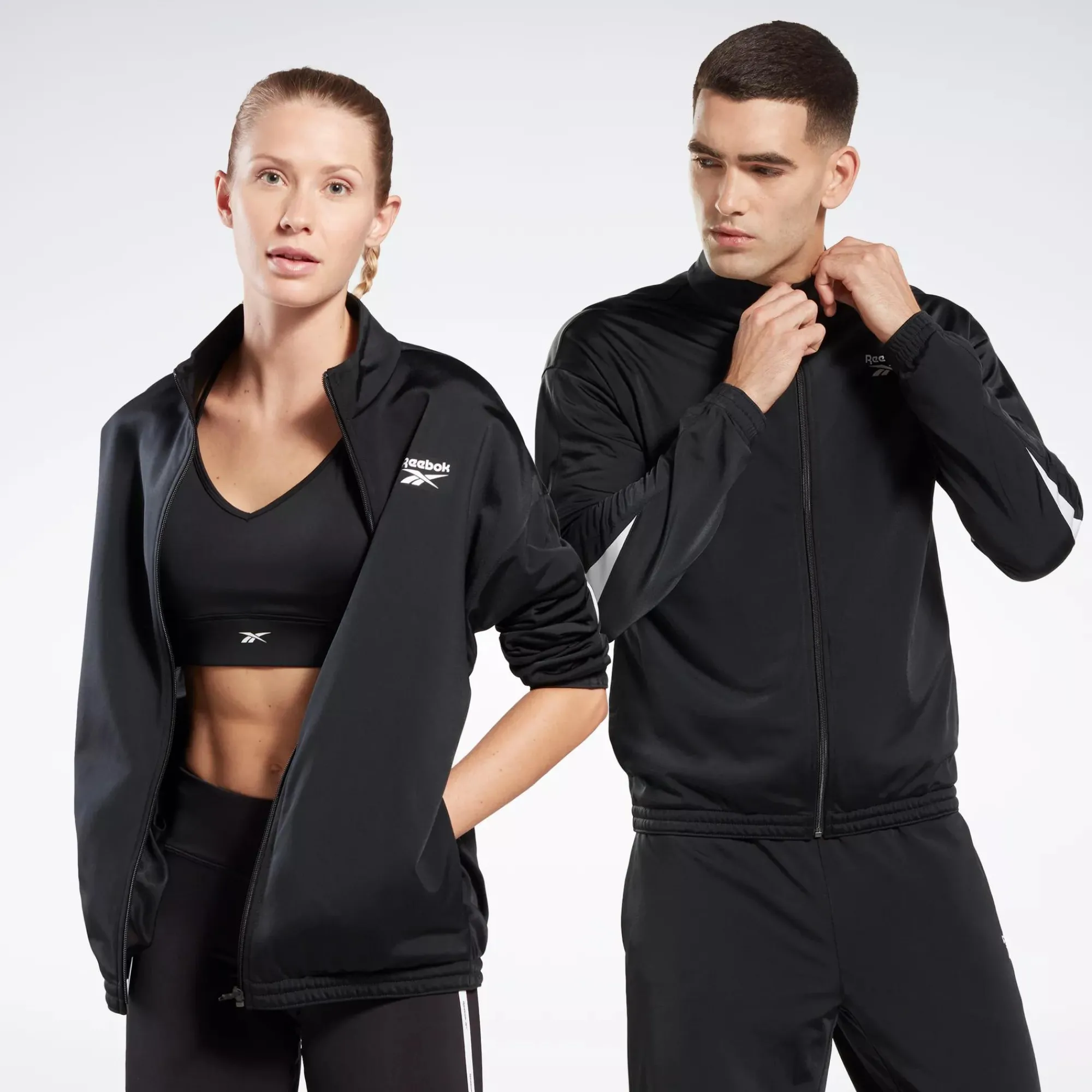 Jackets|Reebok Jackets Identity Vector Knit Track Jacket