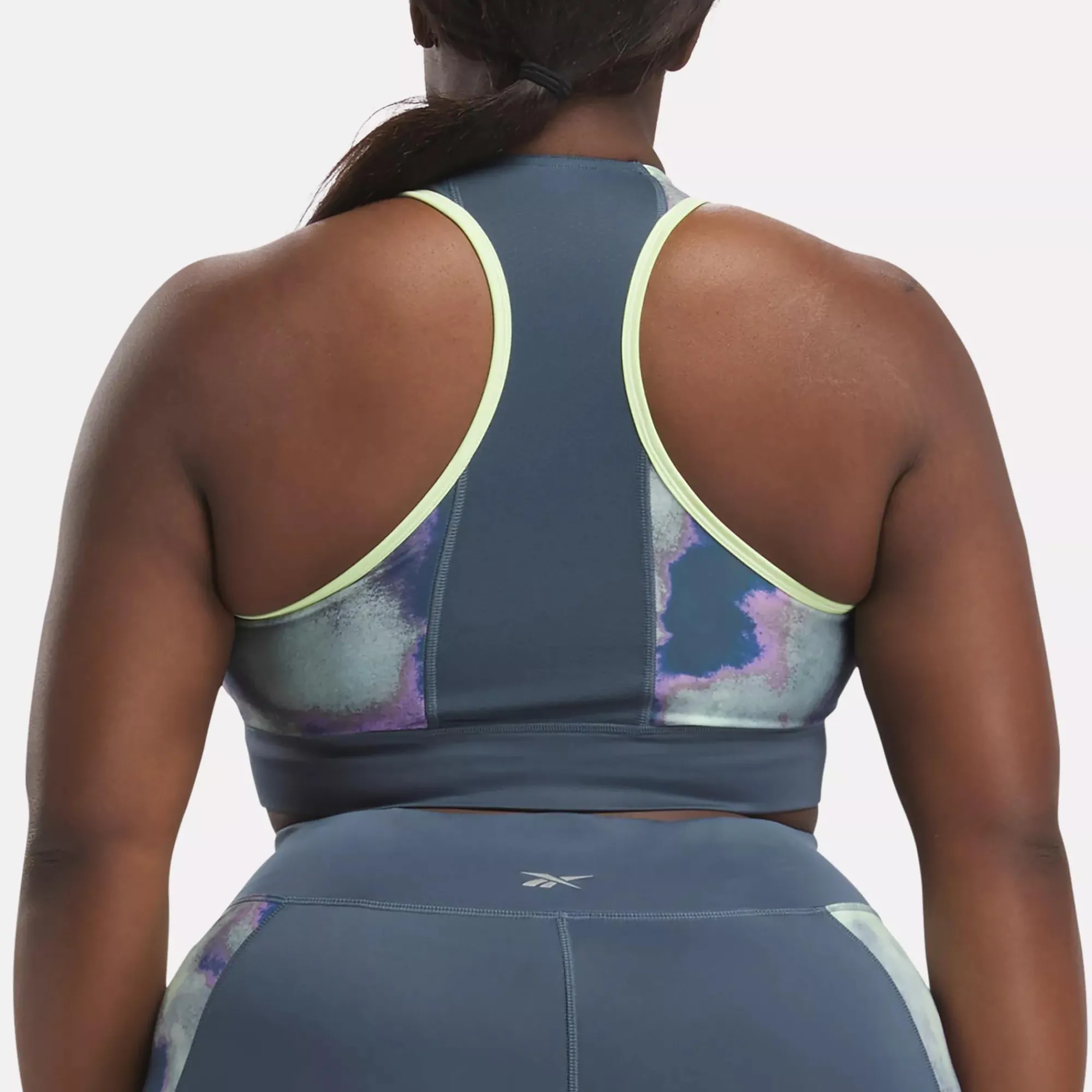 Sports Bras|Reebok Sports Bras Running Allover Print Bra (Plus Size)