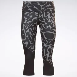 Leggings & Tights|Reebok Leggings & Tights Running Printed Capri Leggings